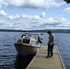 Anlegesteg für das Motorboot