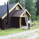 Wildniskirche Svaningen mit neuem Anstrich