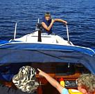 Motorbootfahrt auf dem Svaninge See